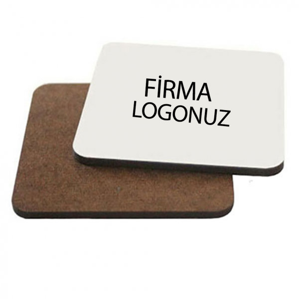 Baskılı  Kare Ahşap Bardak Altlığı – Firmalara Özel Baskılı Bardak Altı