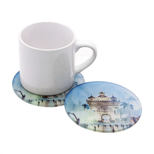 Cam Bardak Altlığı Kare  Yuvarlak–Firmalara Özel Bardak Altı