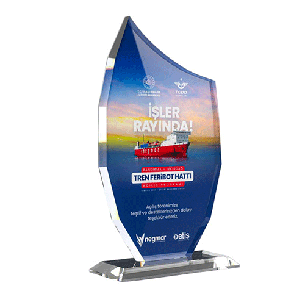 Premium Kristal Ödül Plaketi – Kurumsal ve Kişiye Özel Tasarım