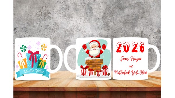  Yılbaşı Tasarımlı Kişiye Özel Kupa Bardak – MiksHediye