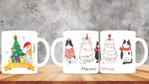 Kişiye Özel  Yılbaşı tasarımlı seramik kupa bardak