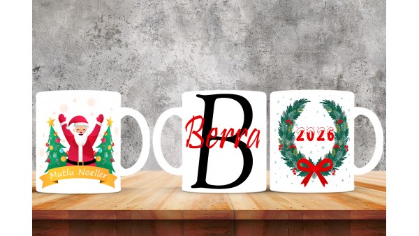  Yılbaşı Tasarımlı Kişiye Özel Kupa Bardak – MiksHediye