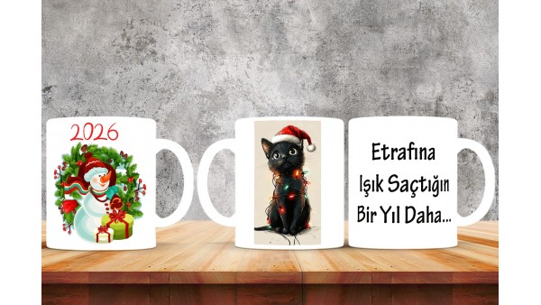  Yılbaşı Tasarımlı Kişiye Özel Kupa Bardak – MiksHediye