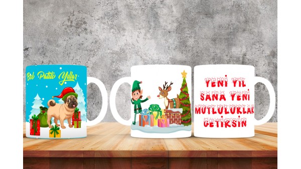  Yılbaşı Tasarımlı Kişiye Özel Kupa Bardak – MiksHediye