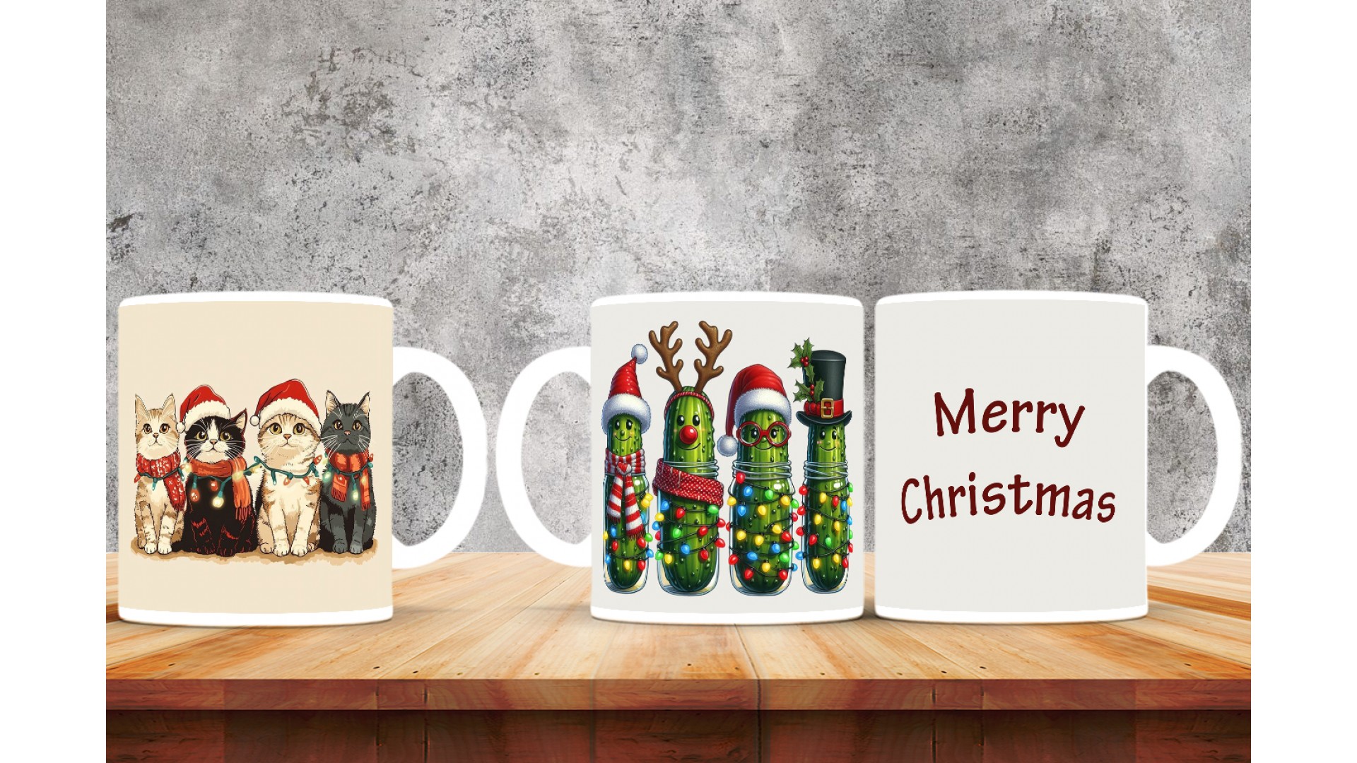 Kişiye Özel  Yılbaşı tasarımlı seramik kupa bardak