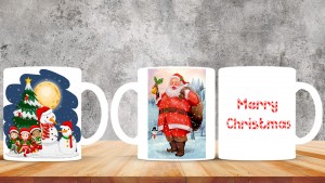 Kişiye Özel  Yılbaşı tasarımlı seramik kupa bardak