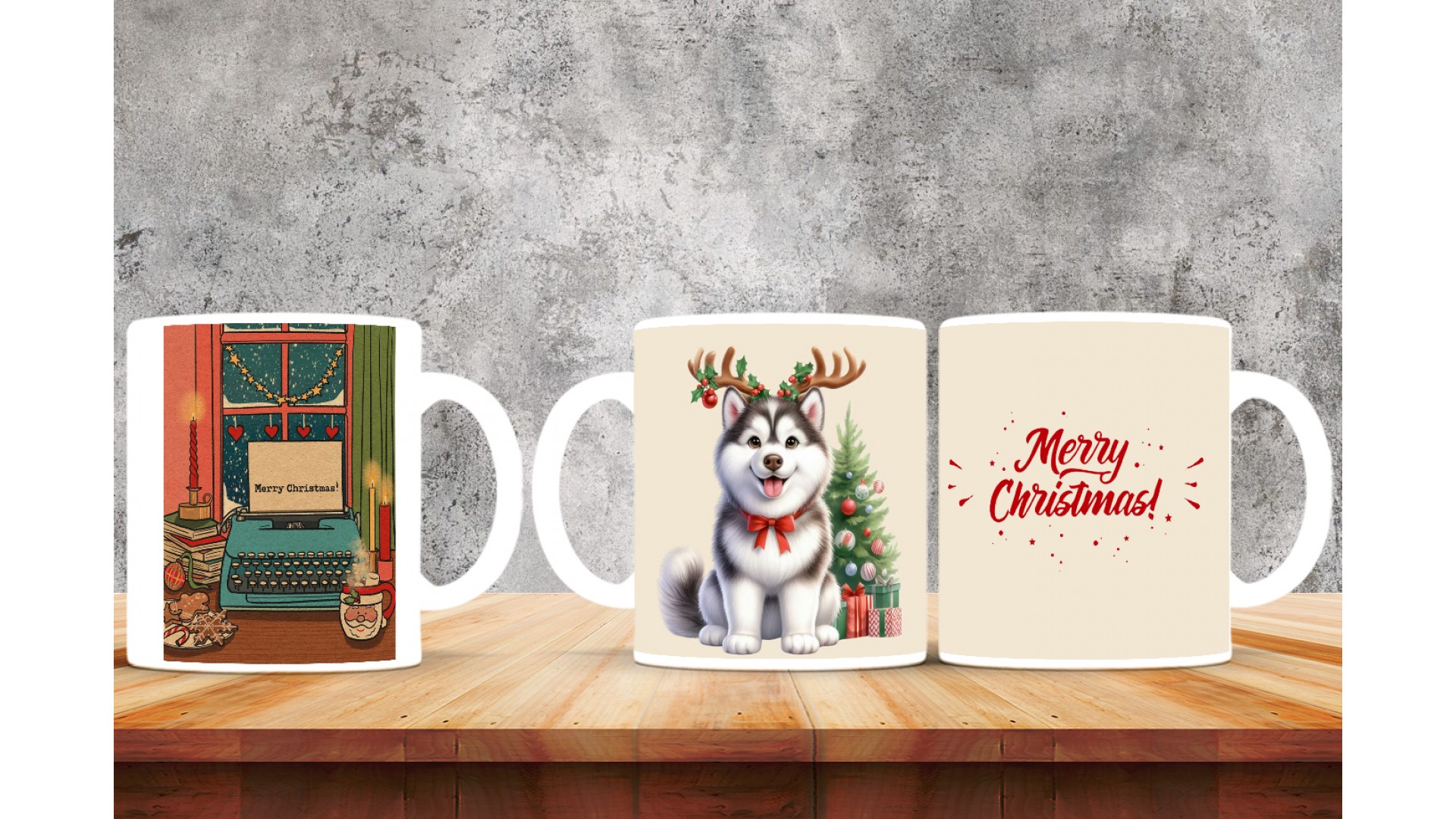 Kişiye Özel  Yılbaşı tasarımlı seramik kupa bardak