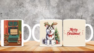 Kişiye Özel  Yılbaşı tasarımlı seramik kupa bardak