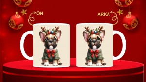 Kişiye Özel  Yılbaşı tasarımlı seramik kupa bardak