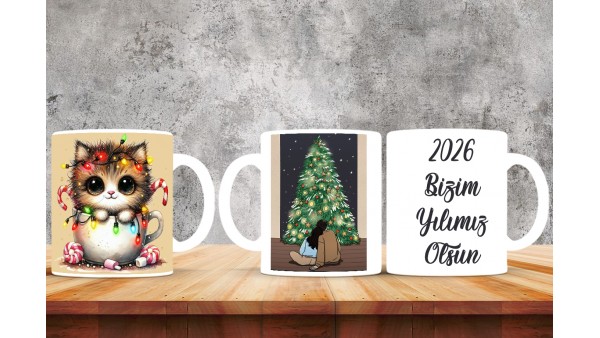  Yılbaşı Tasarımlı Kişiye Özel Kupa Bardak – MiksHediye