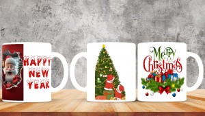 Kişiye Özel  Yılbaşı tasarımlı seramik kupa bardak