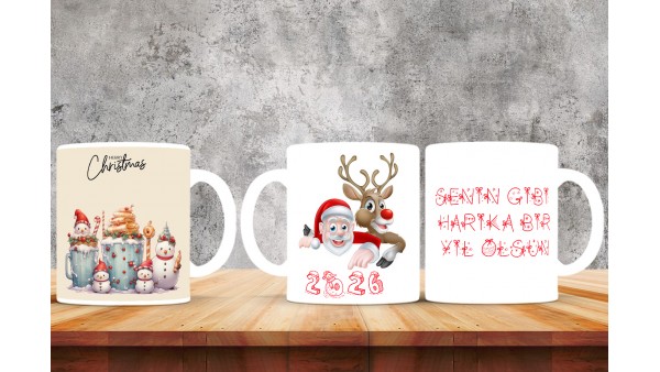  Yılbaşı Tasarımlı Kişiye Özel Kupa Bardak – MiksHediye