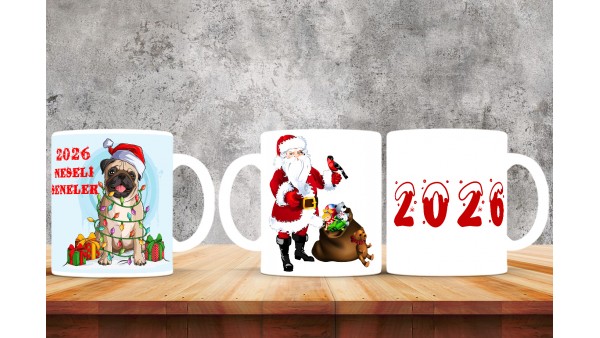  Yılbaşı Tasarımlı Kişiye Özel Kupa Bardak – MiksHediye