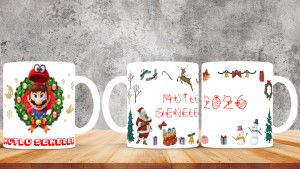 Kişiye Özel  Yılbaşı tasarımlı seramik kupa bardak