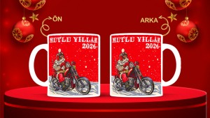 Kişiye Özel  Yılbaşı tasarımlı seramik kupa bardak