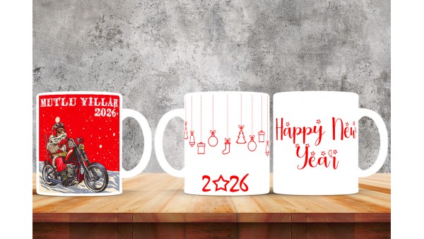  Yılbaşı Tasarımlı Kişiye Özel Kupa Bardak – MiksHediye