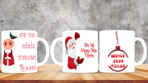 Kişiye Özel  Yılbaşı tasarımlı seramik kupa bardak