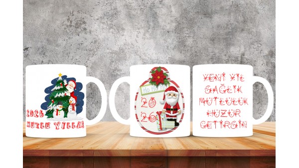  Yılbaşı Tasarımlı Kişiye Özel Kupa Bardak – MiksHediye