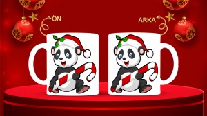 Kişiye Özel  Yılbaşı tasarımlı seramik kupa bardak